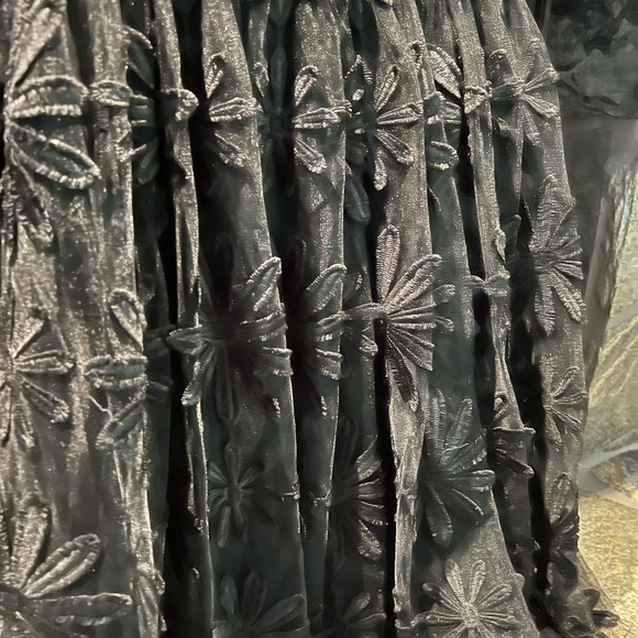 Maje Ralph Black Dress Flower Tulle - Picture 7 of 12